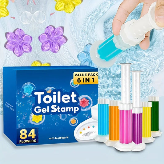 6x Floral Toilet Gel Deodorizer